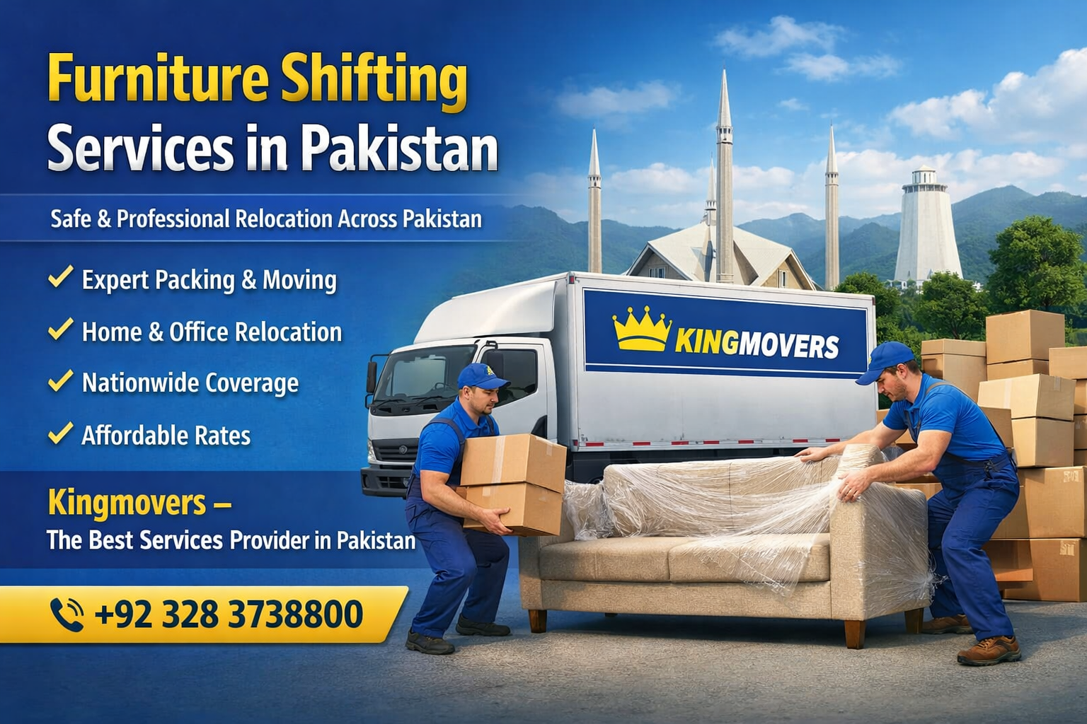 Furniture Shifting Services in Pakistan – Safe & Professional Moving with Kingmovers